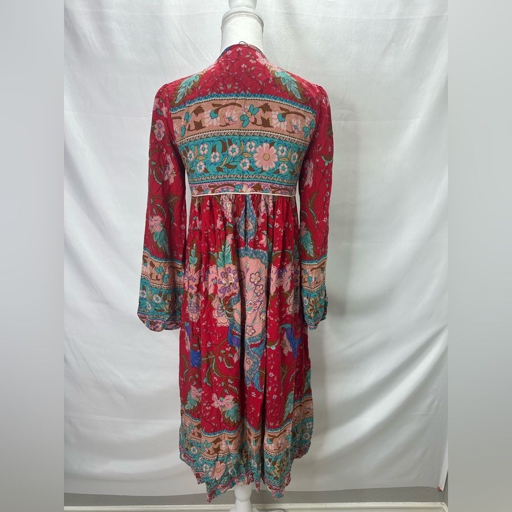 R. Vivimos Womens Long Sleeve Floral Casual Print
Cotton Midi Tunic Dress Size S - Picture 9 of 12